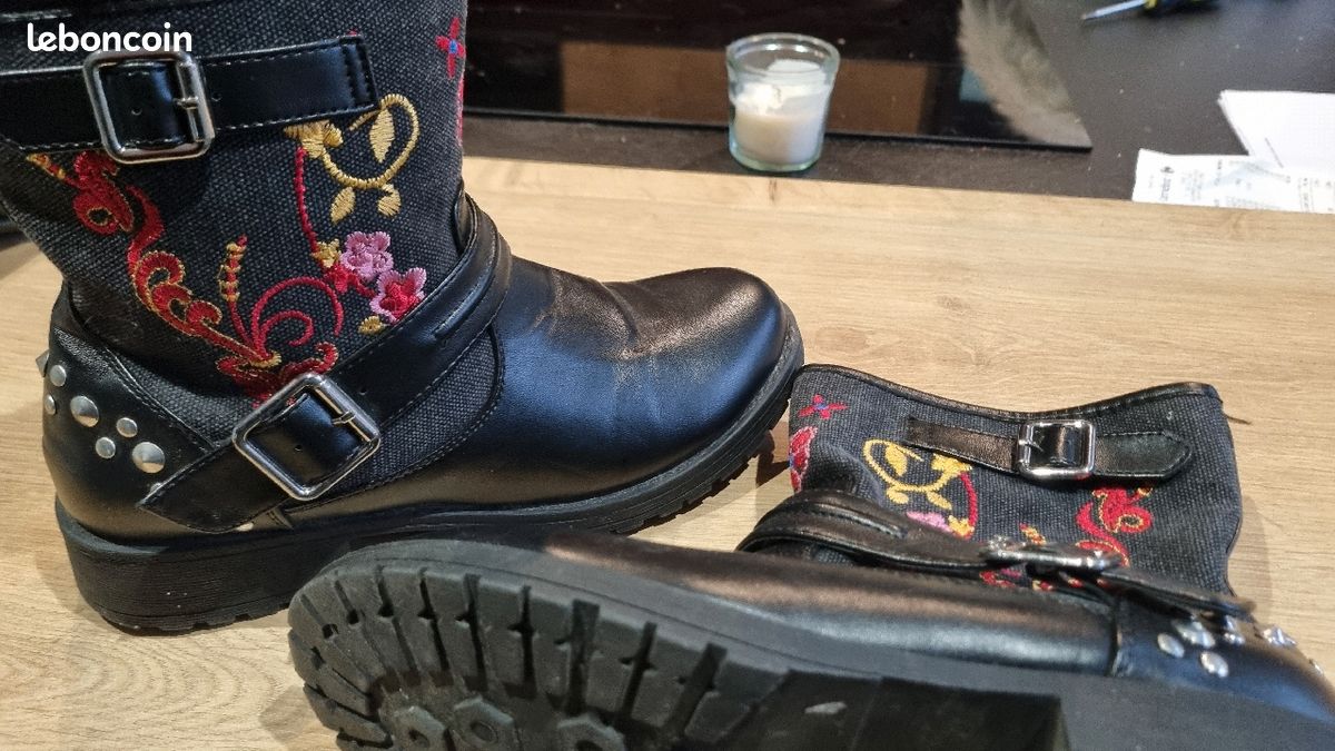 Bottines Noires Miss Liberto Bottines Bottines Vernies Bottes