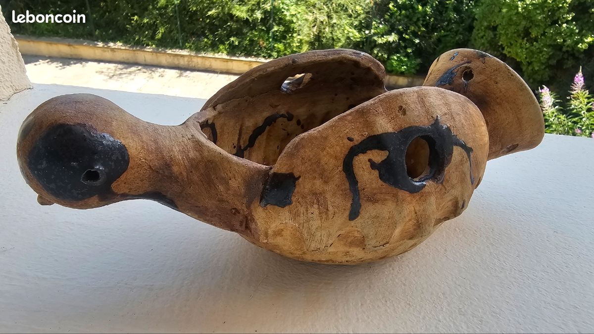 Coupe en grès la Colombe Vallauris (image 1)