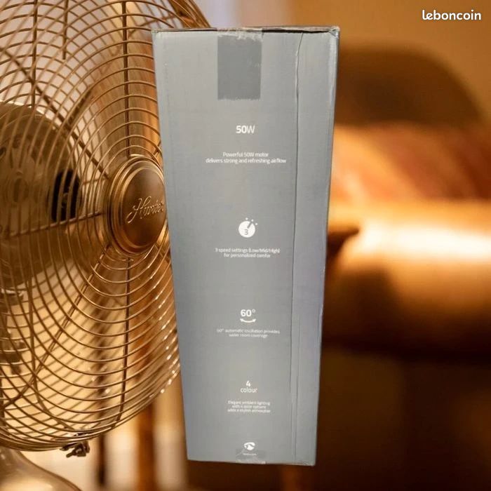 Ventilateur sans pales Nedis 50W Neuf – Télécommande – LED – Oscillant – Silencieux (image 3)