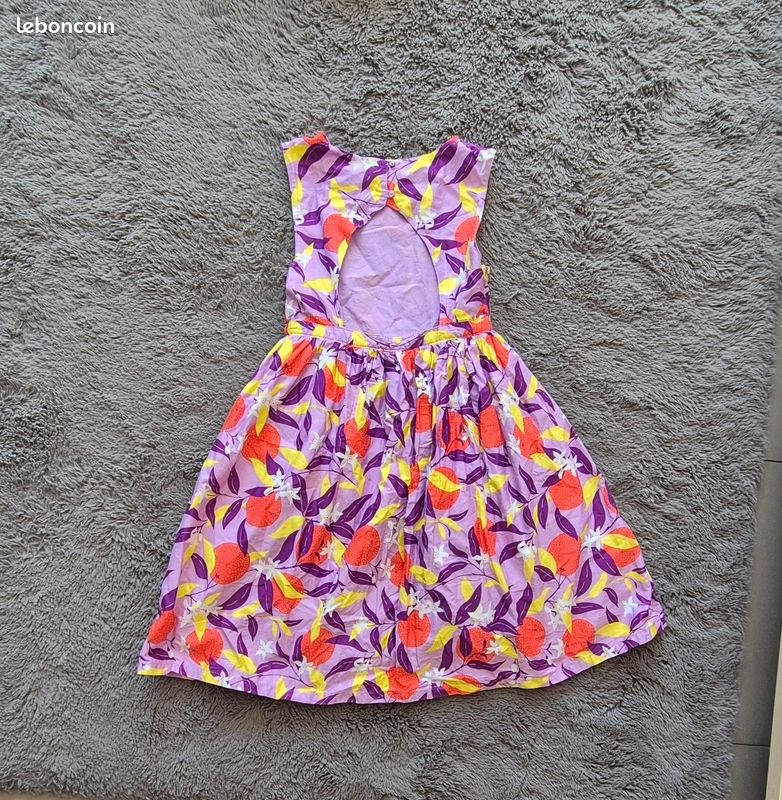 Robe Fille DPam - Taille 12-13 Ans - Longue Et évasée Multicolore - Occasion Très Bon état