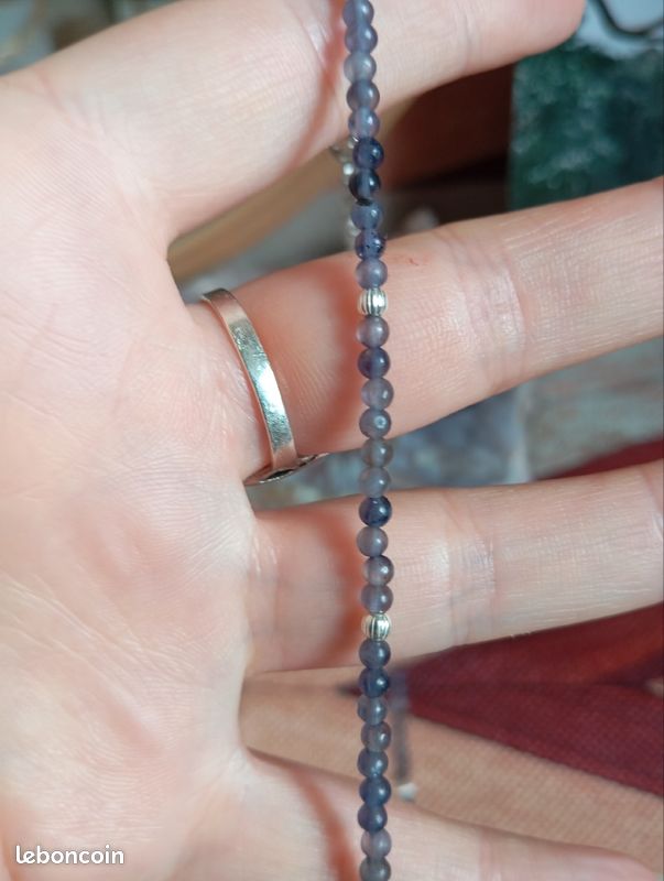Collier en iolite et argent 925 (image 3)