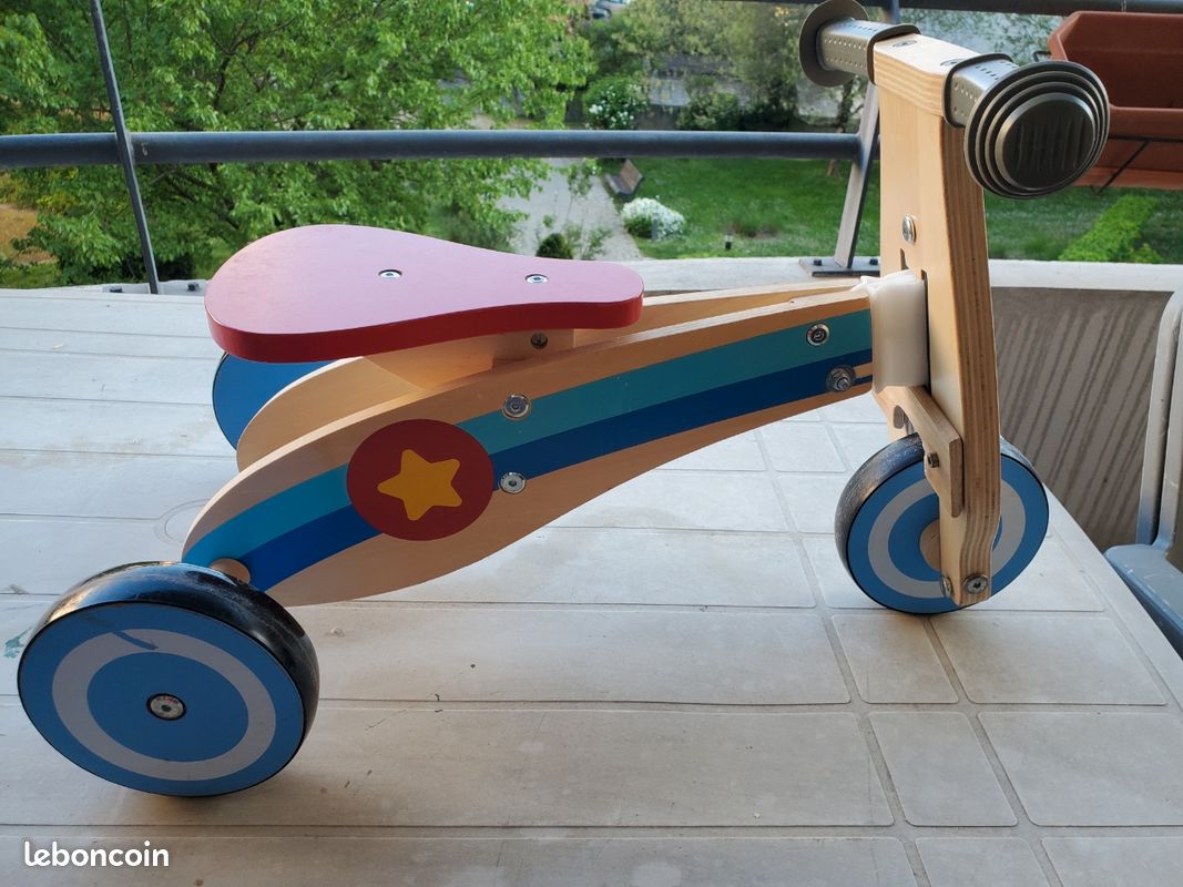Tricycle draisienne en bois (image 3)