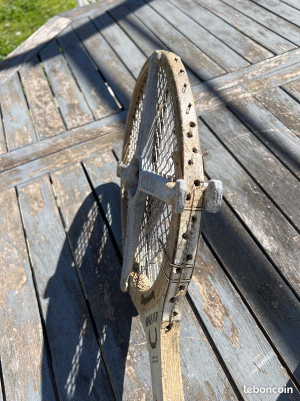 Raquette De Tennis Vintage Donnay Kings Cup - Avec Presse En Bois - Fabriquée En Belgique