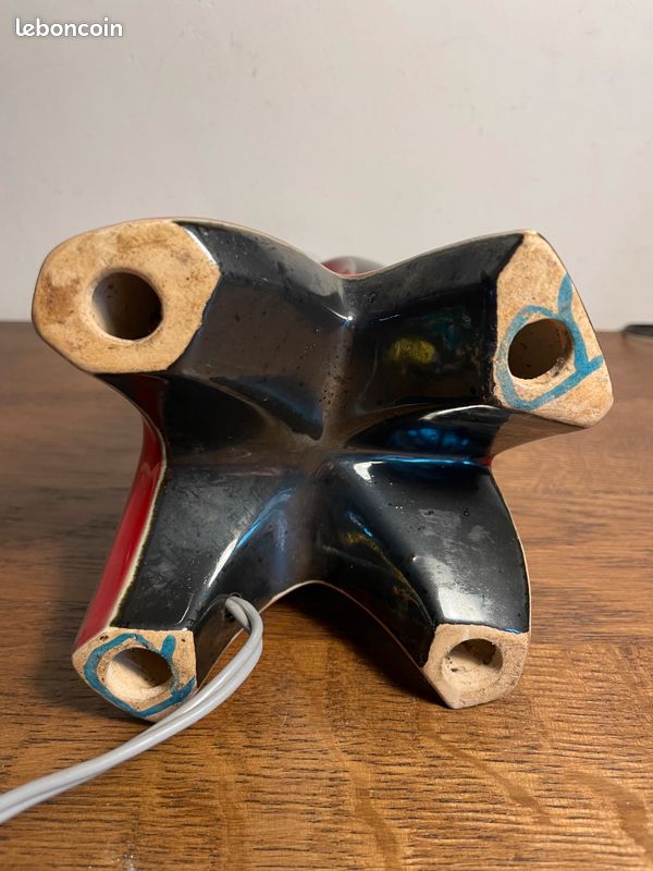 Joli pied de lampe vintage en céramique (image 7)