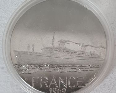 MEDAILLE DU PAQUEBOT FRANCE 1962 (graveur : Coëffin) EUR 70,00 - FR