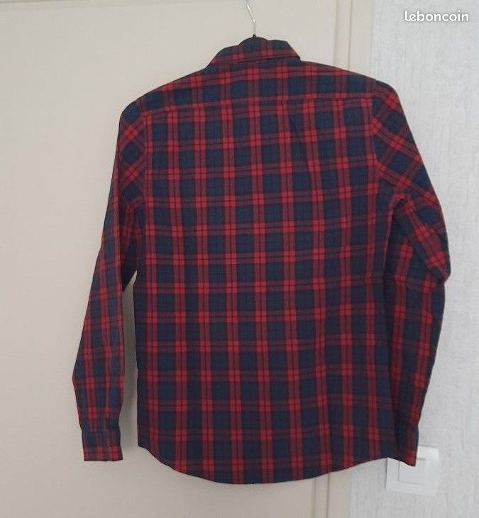 Chemise à Carreaux H&M Homme Taille 43-44 / XL - Coton - Occasion Très Bon État