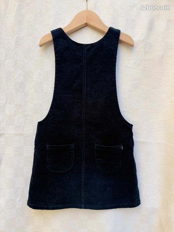 Robe salopette en velours marine ans Okaidi Vêtements