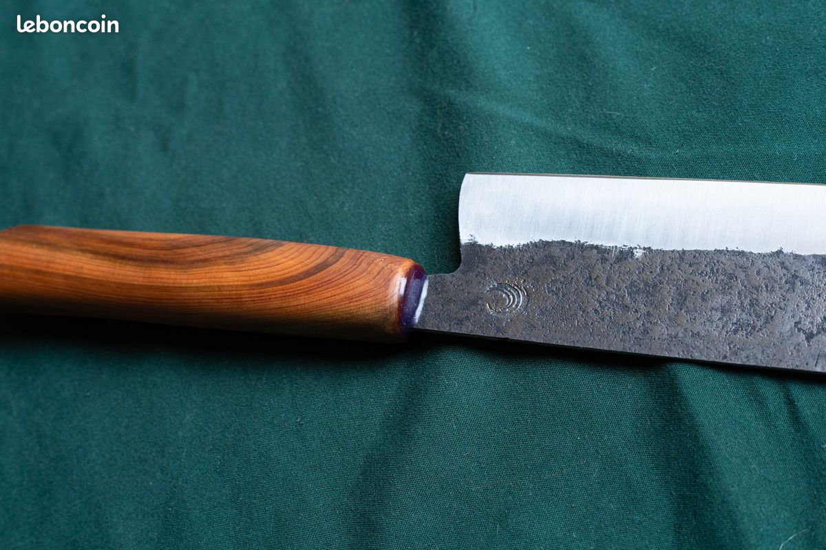 Couteau de cuisine artisanal - nakiri 12,5 cm (image 4)