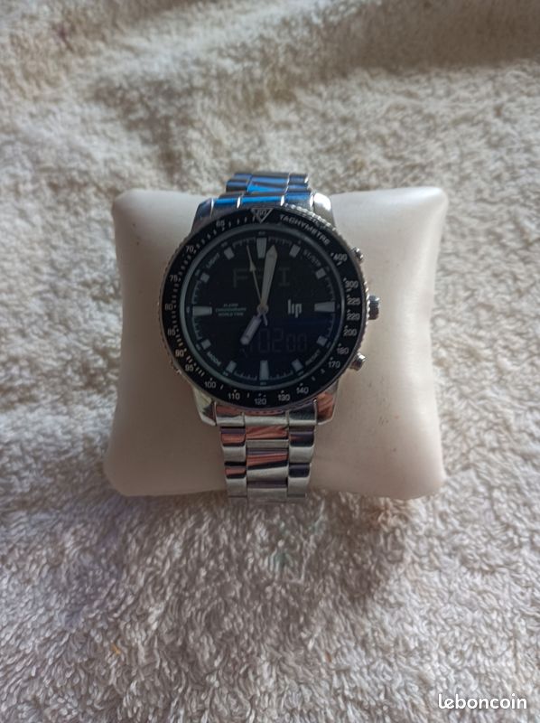 Montre Chronographe Lip Homme Avec Tachymètre - Acier - Quartz - Occasion