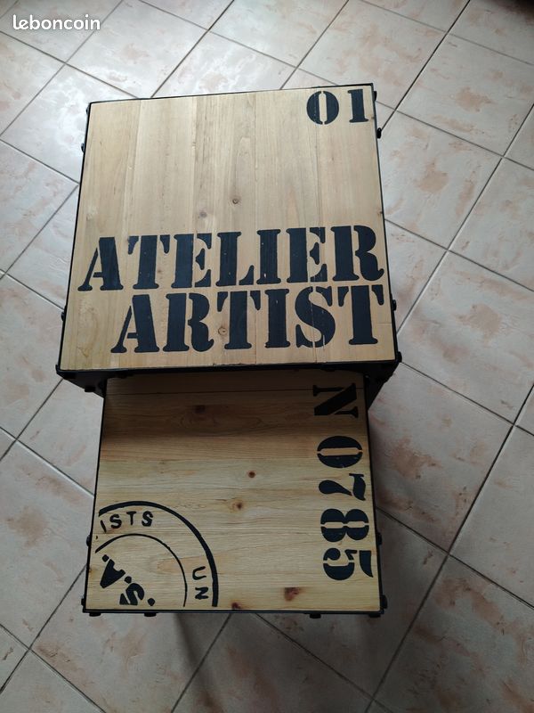 Maisons du Monde Tables gigognes style industriel (image 2)