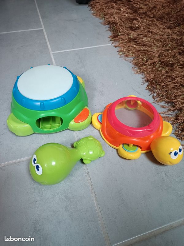 Tortore musicale lumineuse et sonore, maracas, tam tam et tambourin (image 3)