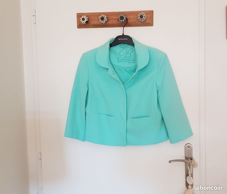 Veste blazer bleu turquoise - collection Breal (image 1)