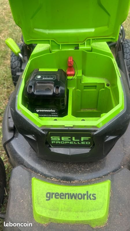Tondeuse et souffleur avec batterie et chargeur (image 1)