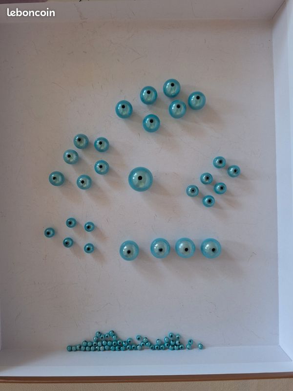 Lot de perles bleu turquoise neuves (image 1)