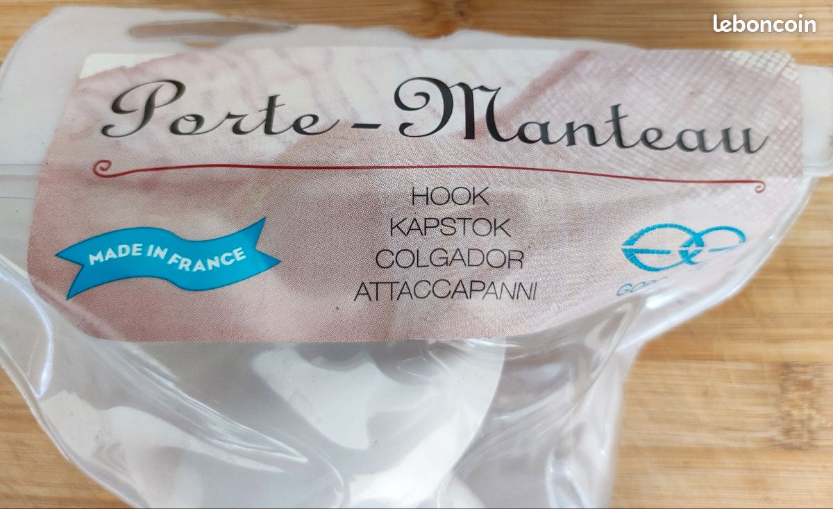 Patère porte manteau en poxy blanc (image 3)