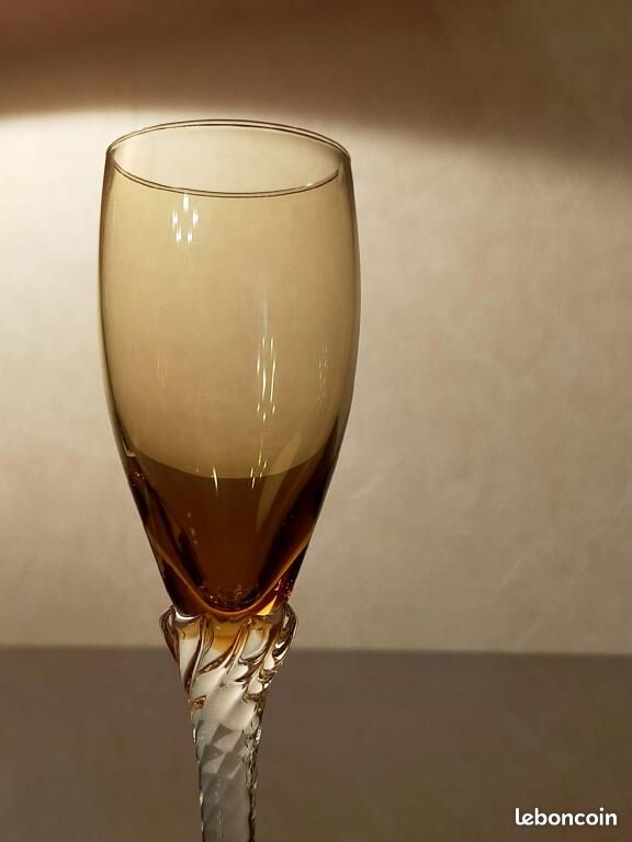 Carafe en verre de Murano avec bouchon + 4 verres colorés – années 60 (image 7)