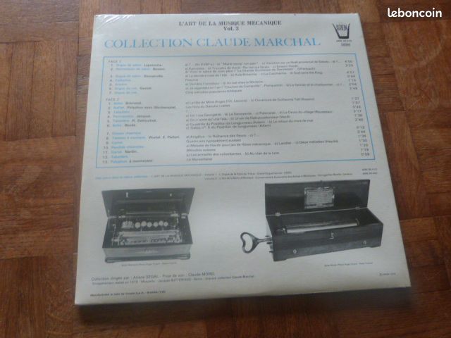 Claude Marchal " l'Art de la Musique Mécanique volume 3 , Vinyle Lp 33 Tours (image 3)