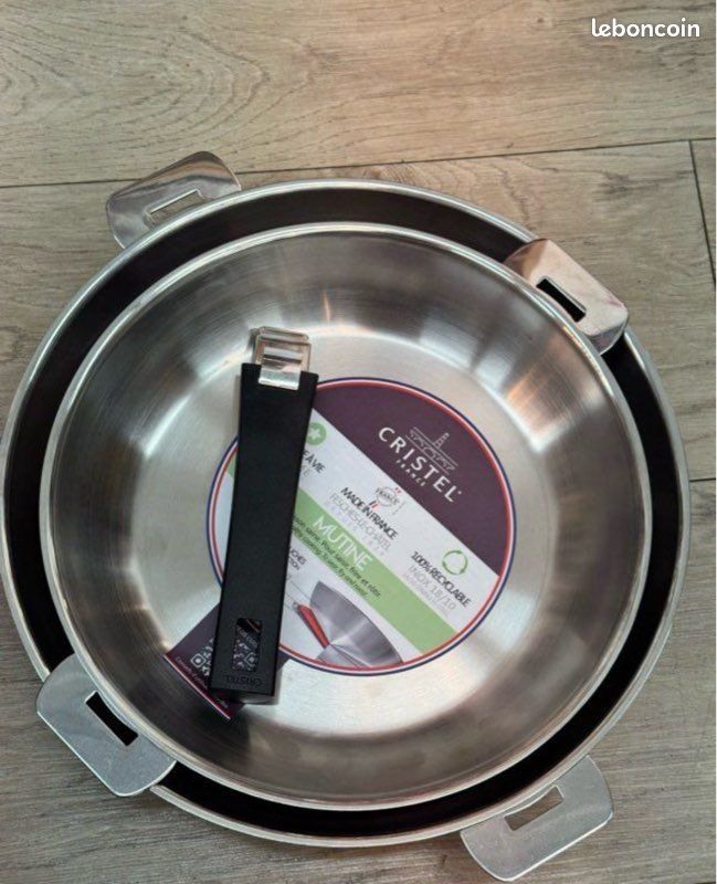 Set De 2 Poêles Hautes Mutine Amovibles Inox Avec Poignée