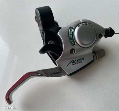 Levier / manette droite Shimano ACERA 8 vitesses V-BRAKE ST-EF 33 + câble neuf - Équipements vélos