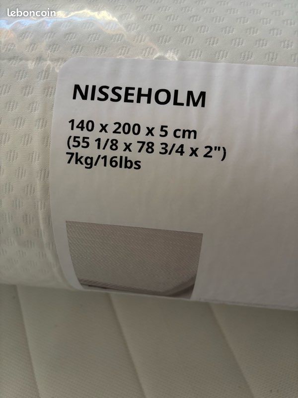 Surmatelas IKEA NISSEHOLM 140x200 Neuf (image 2)