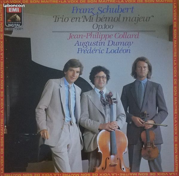 Schubert* - Jean-Philippe Collard, Augustin Dumay, Frédéric Lodéon – Piano Trio No. 2 D.929 (op. 100) (image 1)