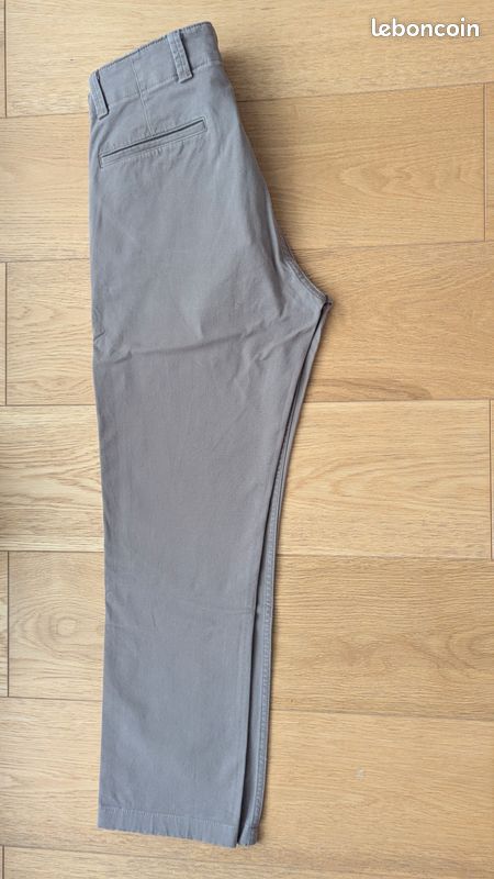 Pantalon Habillé Dockers Homme - Gris Anthracite Tweed, Plissé, Taille 32L X 31L, Occasion TBE