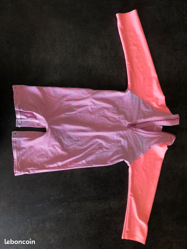 Combinaison natation anti-uv bébé fille rose (image 2)