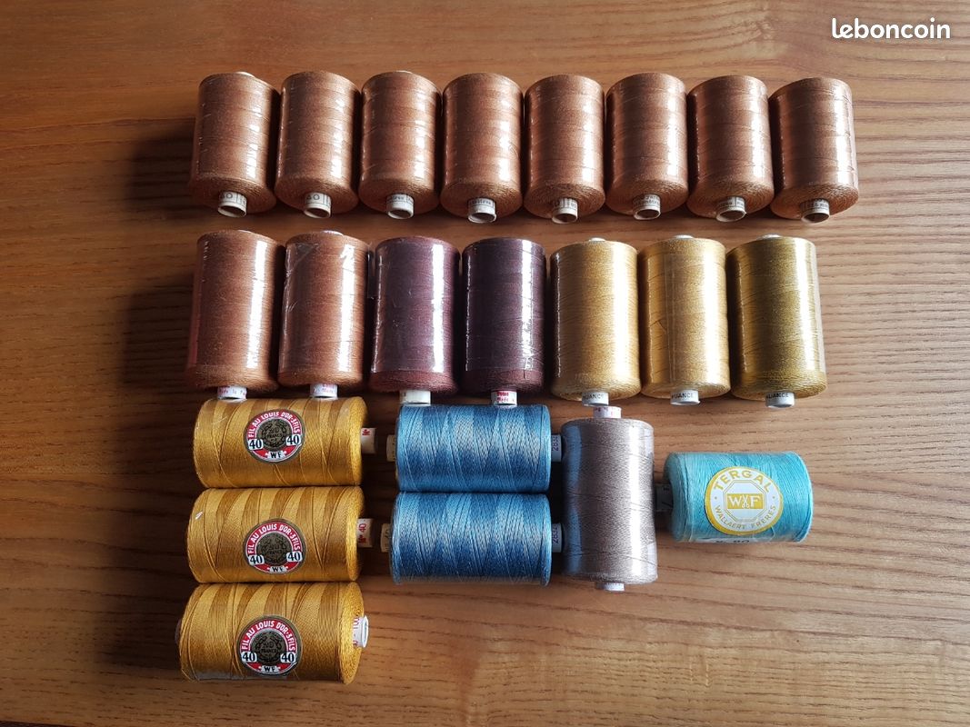 Neuf lot ancien fil Alsa Dmc Nuance ancienne mercerie bobine neuve coton couture couturière vintage loisir créatif polyester singer pfaff machine à coudre (image 1)