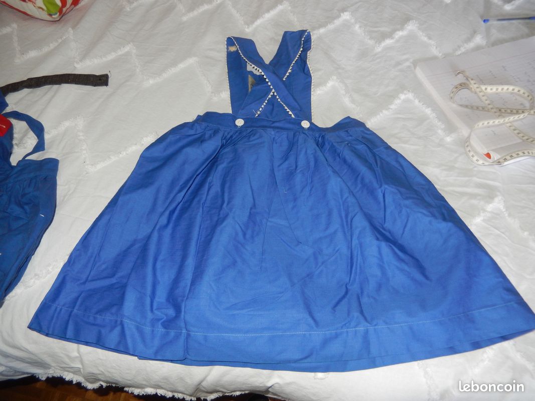 Robe tablier vintage bleu "Petit Mousse" – 5 ans - jamais portée - étiquette (image 5)
