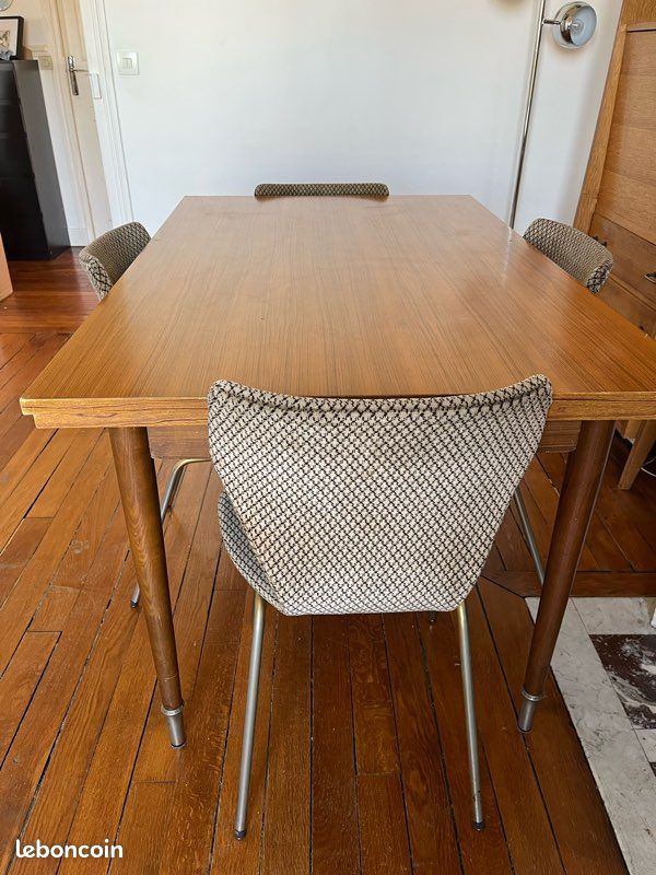Table vintage bois et formica (image 1)