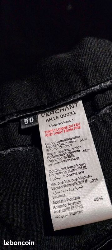 Trench homme noir 44/46 (image 16)