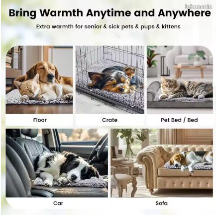 Tapis Auto-chauffant Pour Chien Et Chat - 46x61 Cm, Lavable, Sans électricité, Surface Antidérapante