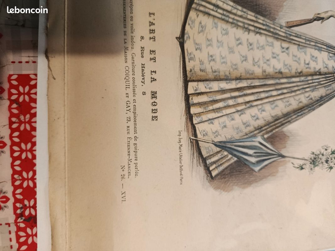 Lithographie ancienne L’Art et la Mode – Marie de Solar – XIXe siècle (image 4)