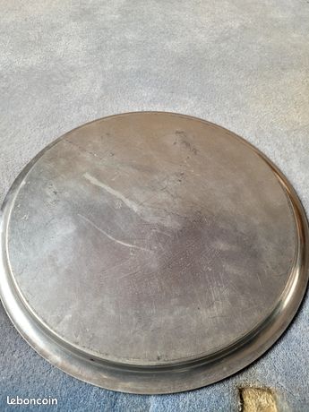 Plateau rond en fer écru et doré d36cm - Baroque | Fabrique de Styles