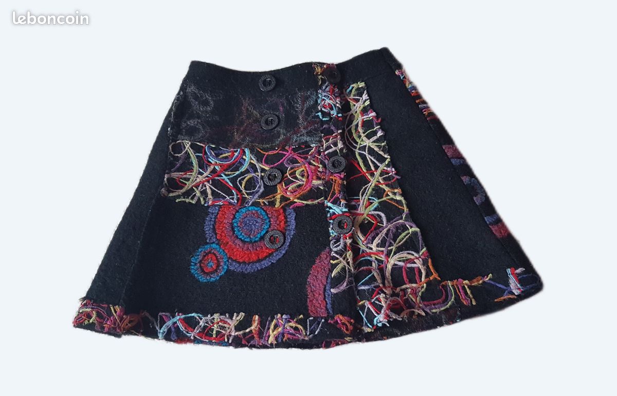 Jupe Trapèze Jupe Chaude Hiver Jupe Hiver Chaude Style Desigual