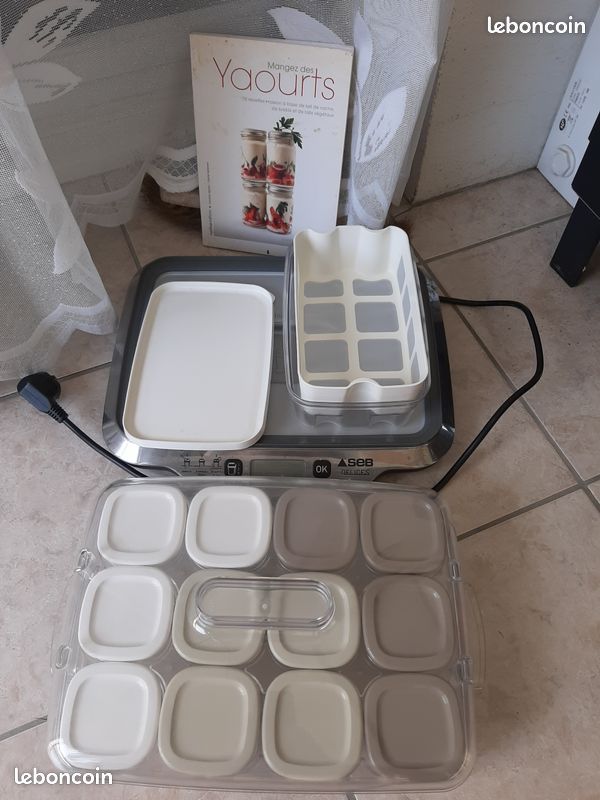 Yaourtière seb délices multi délices 3 programmes un bac fromage blanc 12 pots en verre 12 couvercles un livre de recettes (image 6)