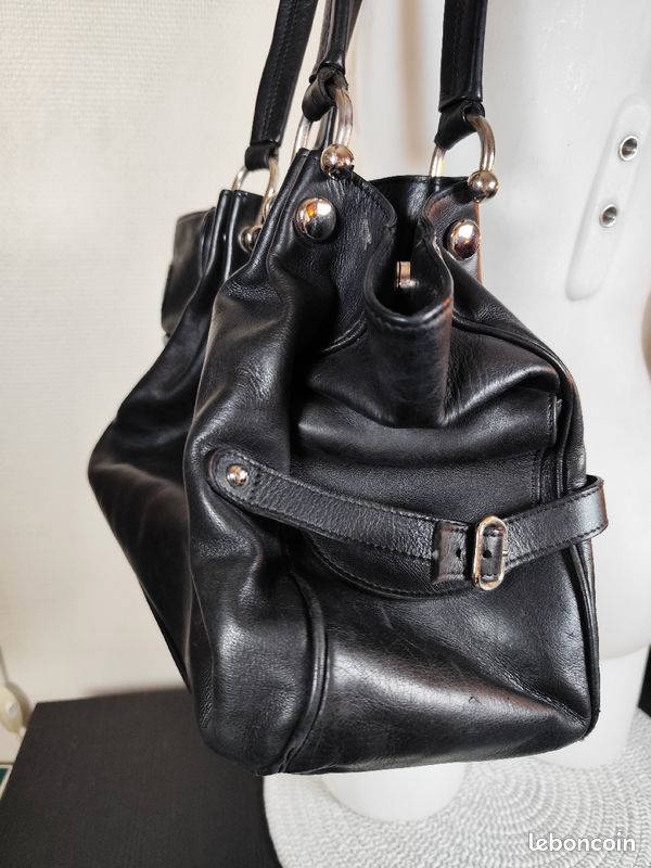 Sac à main en cuir noir - Renouard (image 3)