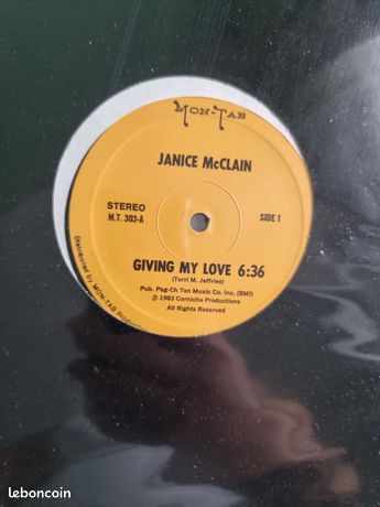 JANICE MC CLAIN 1983 Giving My Love Janice McClain Vinyl, 12