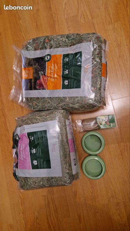 Cage cochon d'inde / lapin + foin + accessoires (image 2)