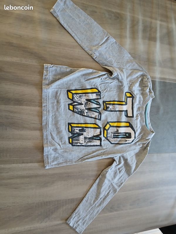Tshirt Manches Longues Gris Adamo du 3XL au 12XL