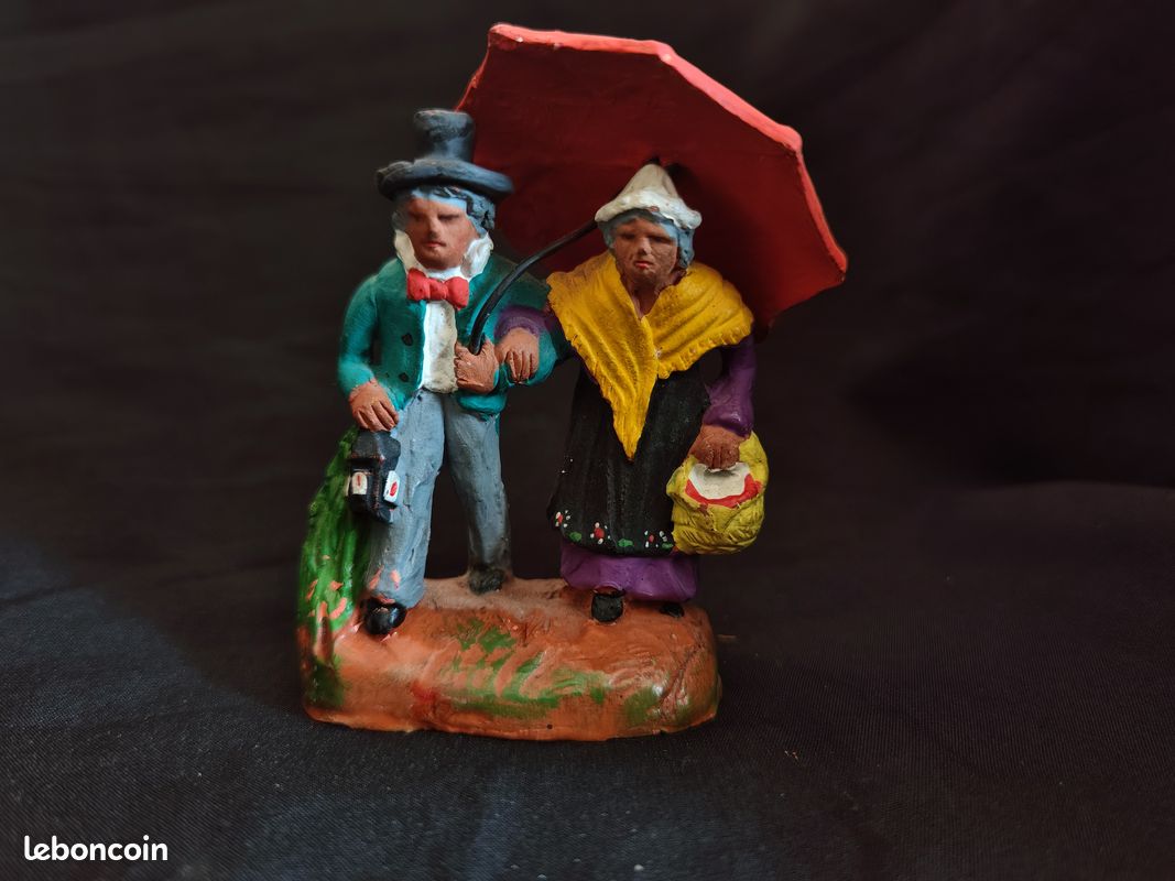 Santon Paul Fouque - Margarido 9 Cm - Crèche Peinte Main - Très Bel état
