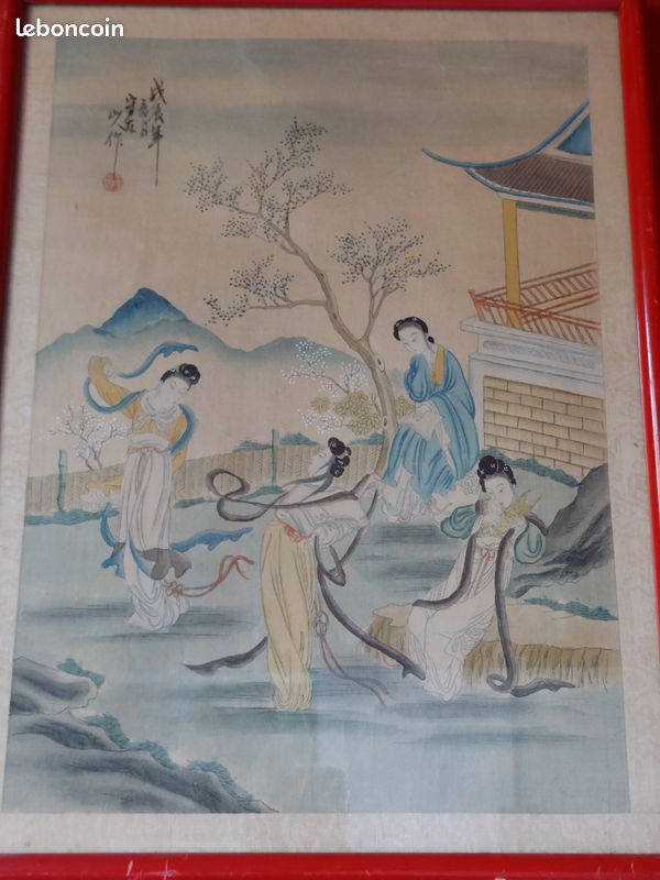 Estampe chinoise sur tissus (image 1)