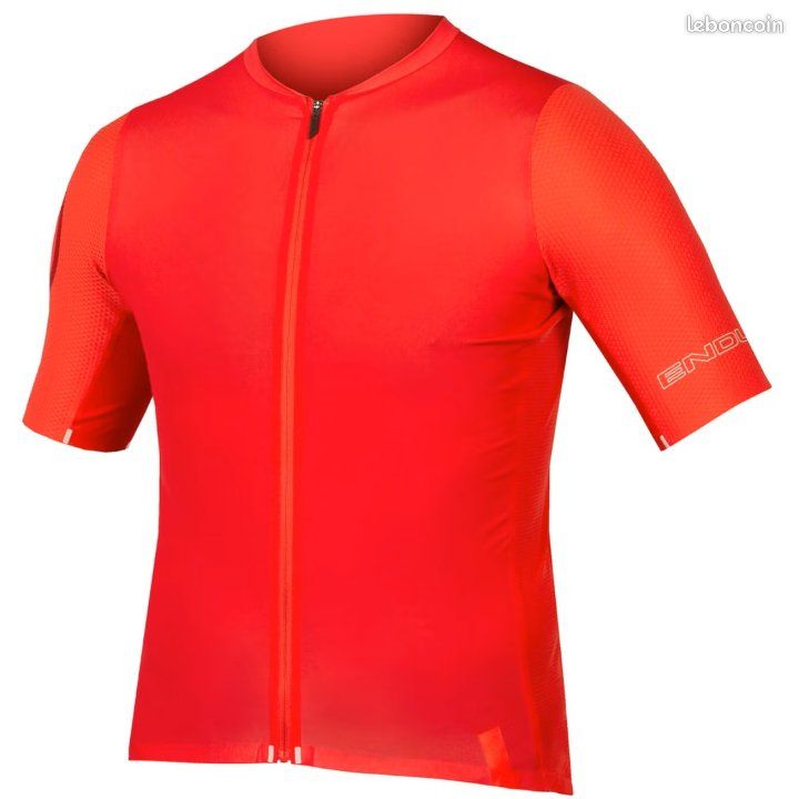 Maillot Cyclisme Homme Endura - Rouge Taille L - Manches Courtes Avec Poches - Excellent état