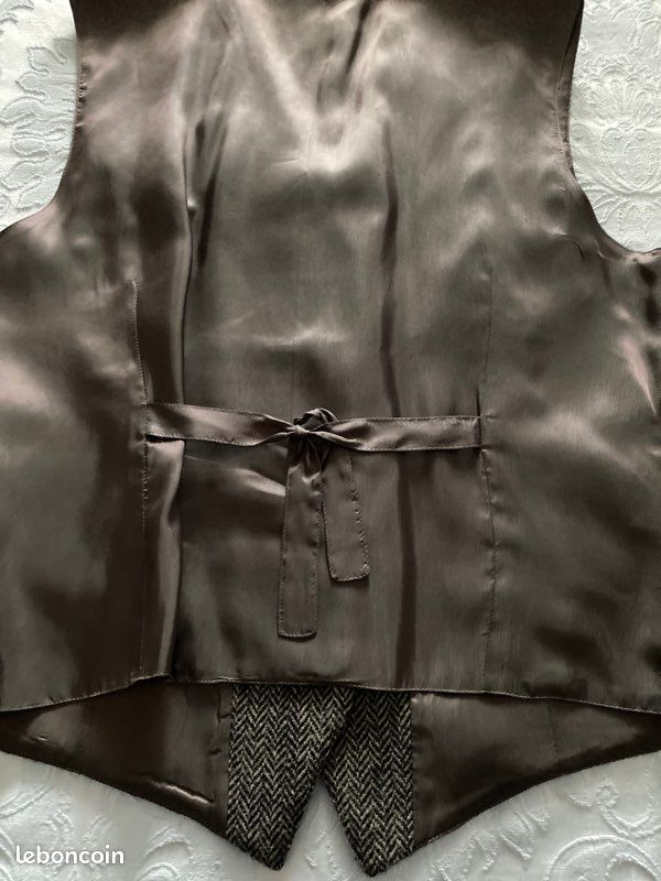 Veste homme chaude motif chevrons gris (image 6)