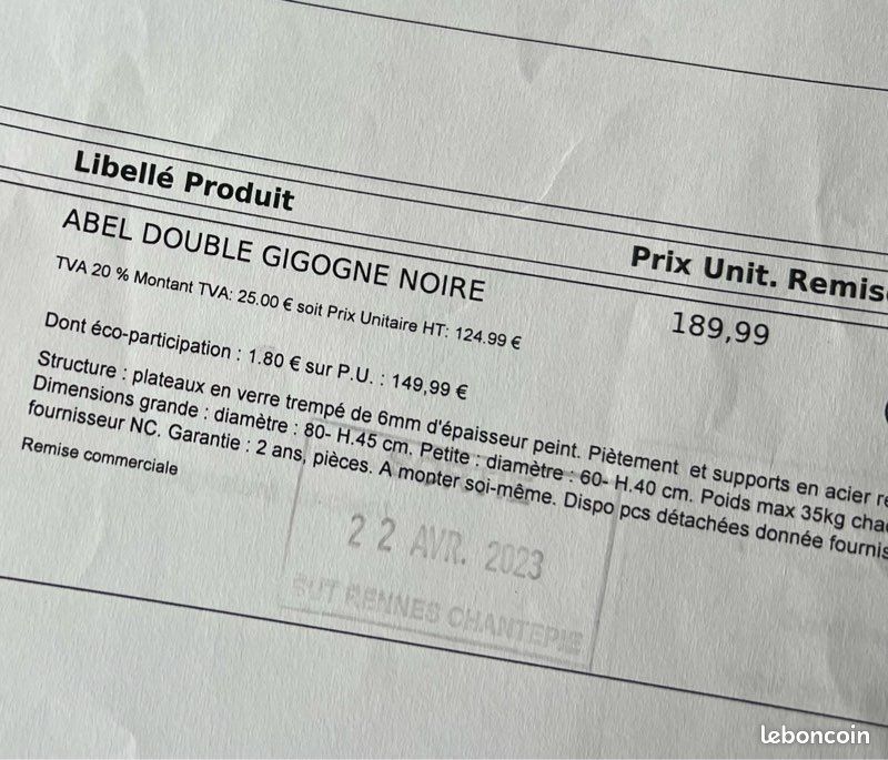 Table basse double (image 6)