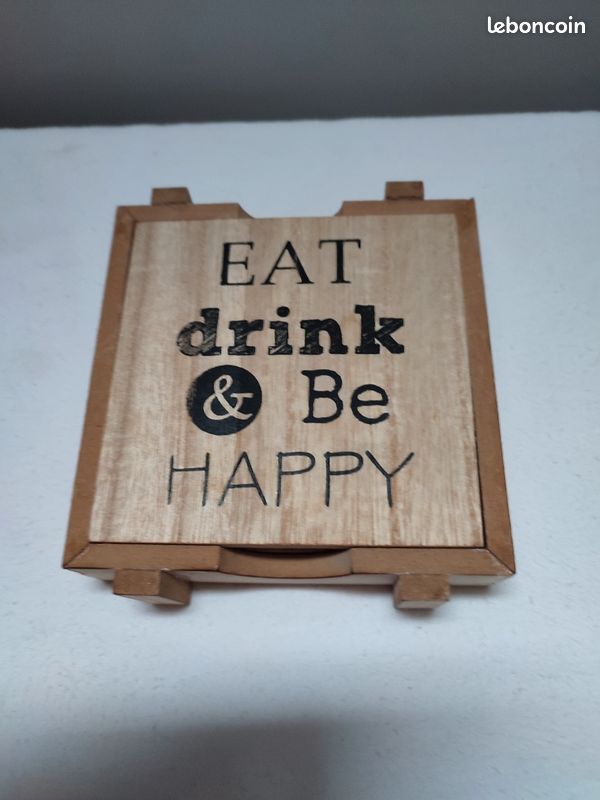 Thirstystone Support De Dessous De Verre Carré En Bois D