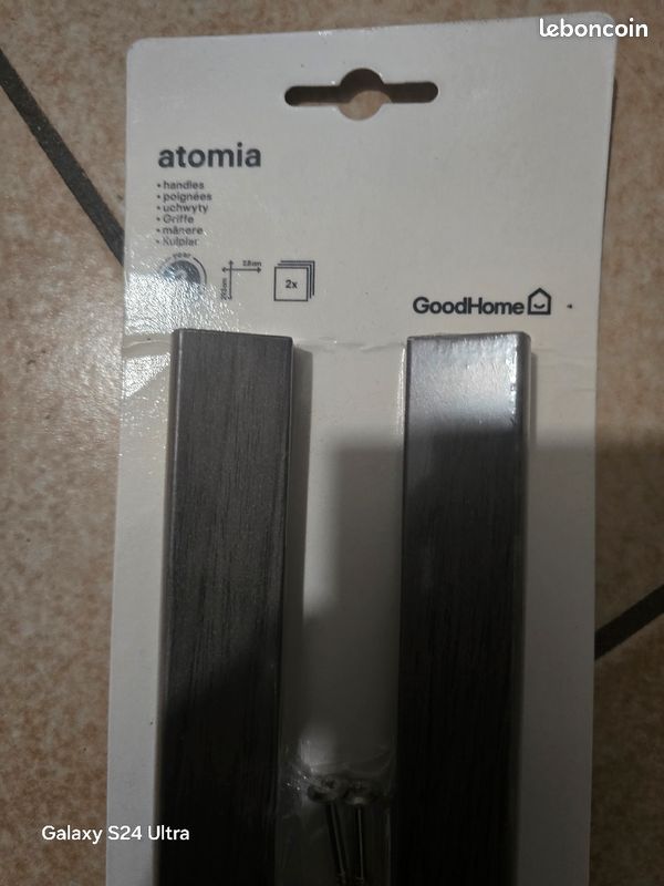 Paire de Poignée atomia 29,3×2,8 (image 2)