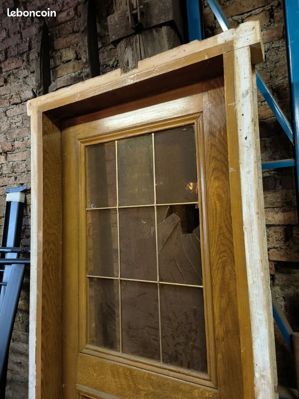 Porte vitrée avec bâti - porte H.217cm x L.75cm (avec bâti : H.225cm x L.89cm) (image 4)