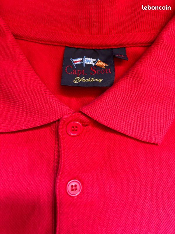 Polo Rouge Capt Scott Taille XXL (image 4)
