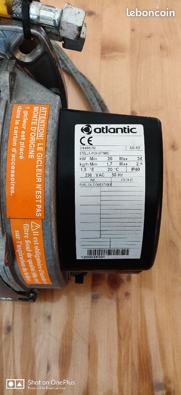 Bruleur Fioul Atlantic STELLA 4150A Pour Chaudière - Quasi Neuf